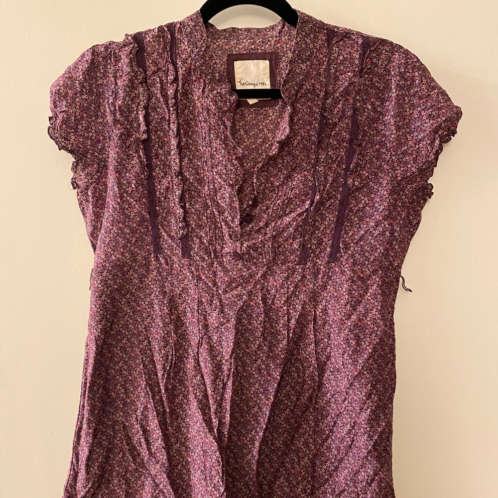 Bohemian ruffle shirtdress